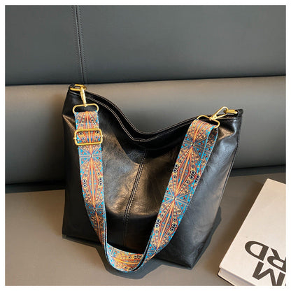 Women's bags fashion 2024 summer retro style cross-border women's shoulder bag pu messenger bag women's bag tote bag 