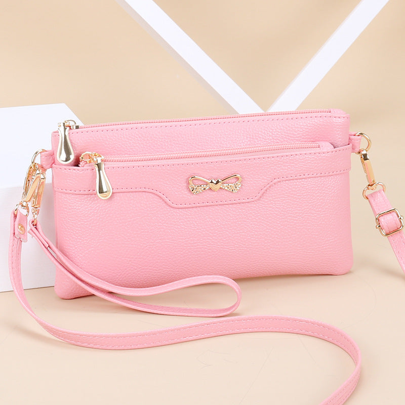 Fashion small bag for women 2024 new Korean style messenger bag versatile simple ladies shoulder bag mobile phone bag clutch bag 