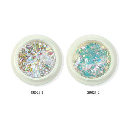 Sky Realm Glitter European Foil Pink White Moonlight Aurora Cloud Brocade Mirror Magic Mirror Powder High Gloss Transparent Net Red Fairy Powder