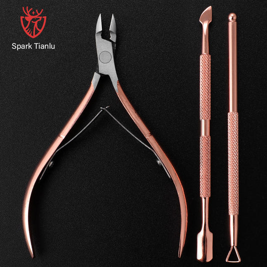 Nail Art D501 Cuticle Clippers Gold Cuticle Clippers Colorful Rose Gold Cuticle Clippers Nail Art Manicure Set Nail Remover Planer