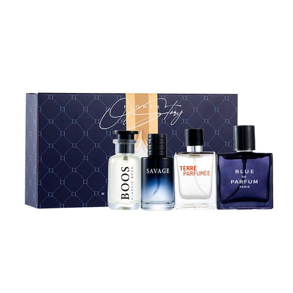 2024 new men's four-piece set blue wilderness earth perfume live broadcast cross-border hot sale 25ml Southeast Asia wholesale 