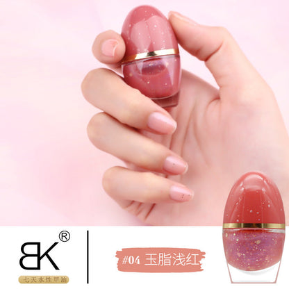 bk cute internet celebrity small easter egg 35 colors whitening 7 days water-based nail polish no baking long-lasting can not be peeled off wholesale 