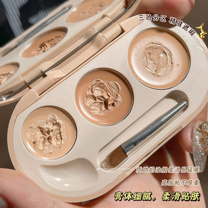 NOVO concealer three colors new invisible pores modify face brighten skin dark circles students affordable domestic products 