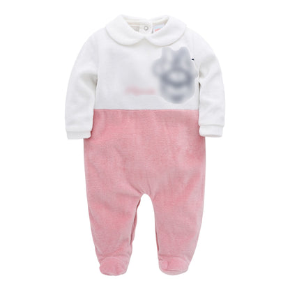 Manufacturers children's clothing baby autumn clothes long-sleeved Korean version infant clothing split leg cover foot crawling clothes cross-border AliExpress 