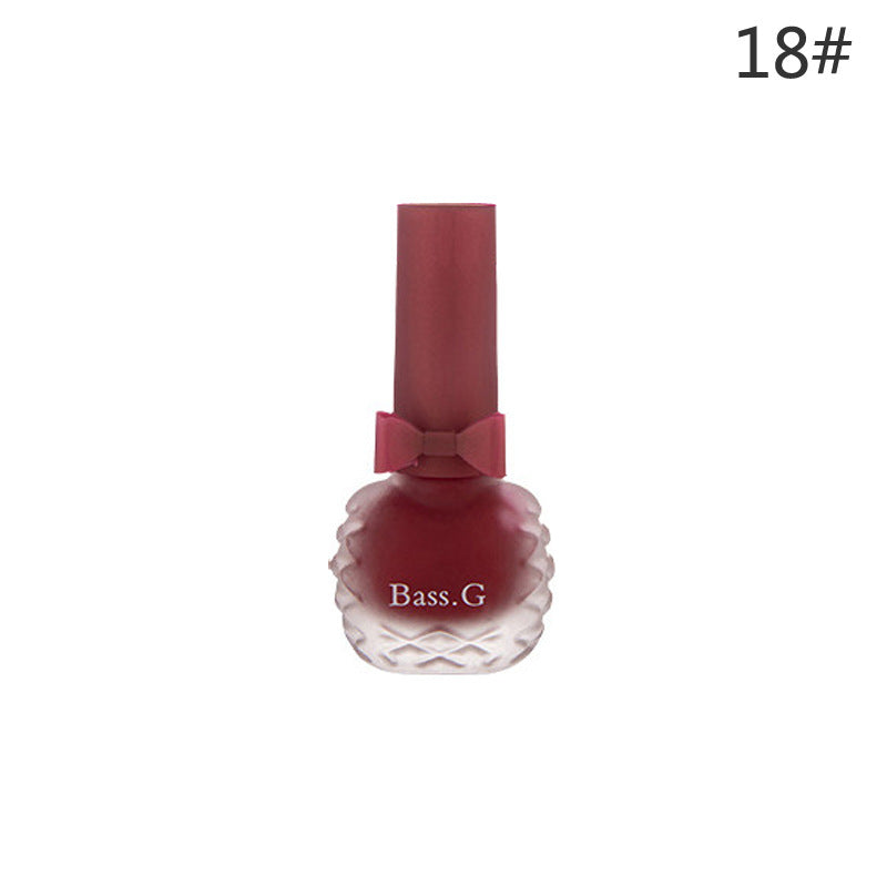 Dongbei Shijie matte matte seven-day non-peelable water-based nail polish waterproof plum color student whitening nail polish