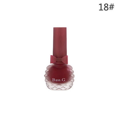 Dongbei Shijie matte matte seven-day non-peelable water-based nail polish waterproof plum color student whitening nail polish