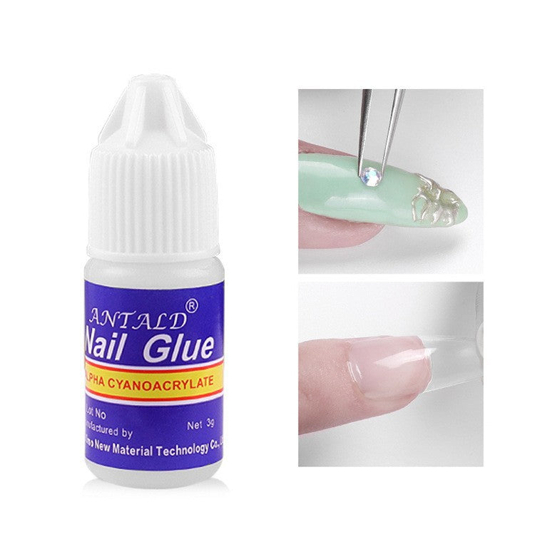 Cross-border supply of nail art diamond glue 3g nail accessories supplies matching nail tips wear nail glue factory wholesale