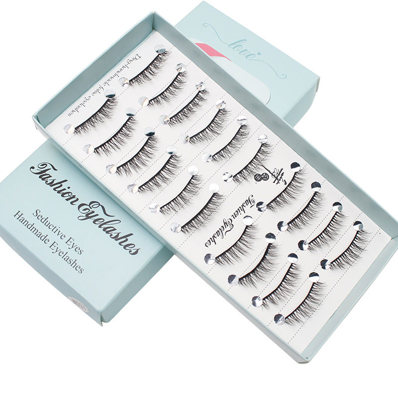 Dancing Princess False Eyelashes Fairy Natural Thick Curled 10 Pairs Mixed Set Grafting