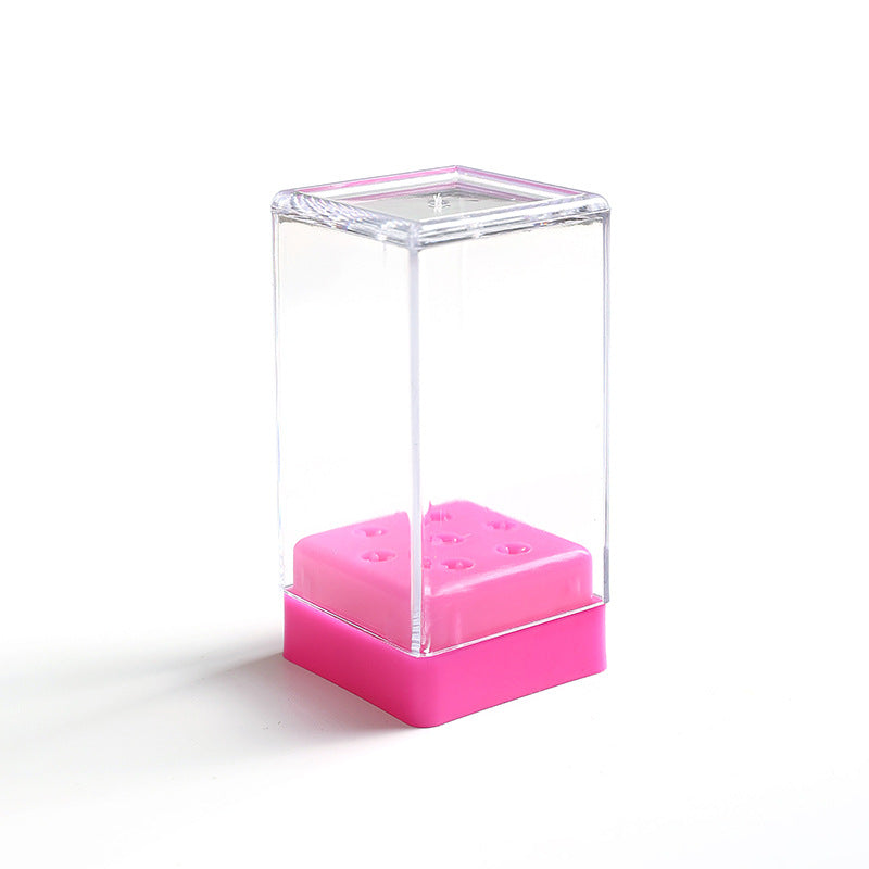 Nail Polishing Head Storage Box Transparent Plastic Portable Tool Box Japanese Acrylic Desktop Organizing Rack 