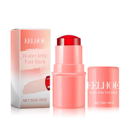 EELHOE fruit jelly blush lip gloss stick lazy contour even skin tone brighten color easy to apply lip gloss stick 