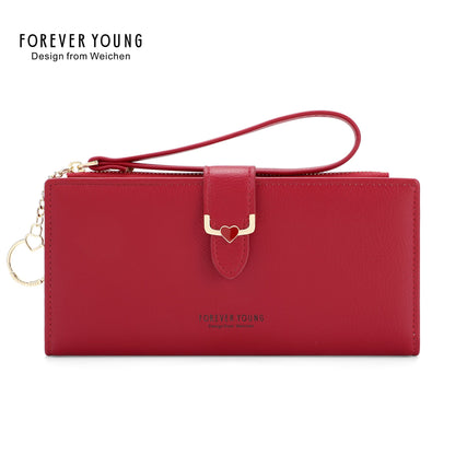 Forever Young Women's Long Wallet RFID European and American Style Large Capacity Clutch PU Cross-border Clutch 