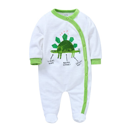 Baby clothes autumn boy baby Korean version long sleeve crawling clothes toddler 0-6 months velvet long crawling clothes manufacturers wholesale