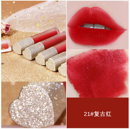 NOVO5351 soft matte texture love mist air lip glaze ក្រែមលាបមាត់ជាប់បានយូរ ពណ៌ non-stick cup lip mud មានលក់ដុំ