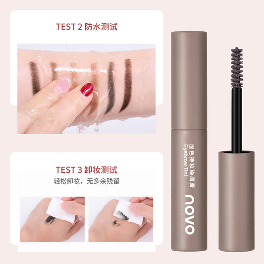 Domestic NOVO eyebrow dye is waterproof, long-lasting, does not fade, does not smudge, and has clear roots and natural three-dimensional wild eyebrows for students 