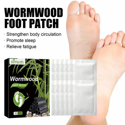 Ximonth mugwort foot patch helps sleep and relieves physical and mental fatigue. Deep cleansing massage care patch for feet 