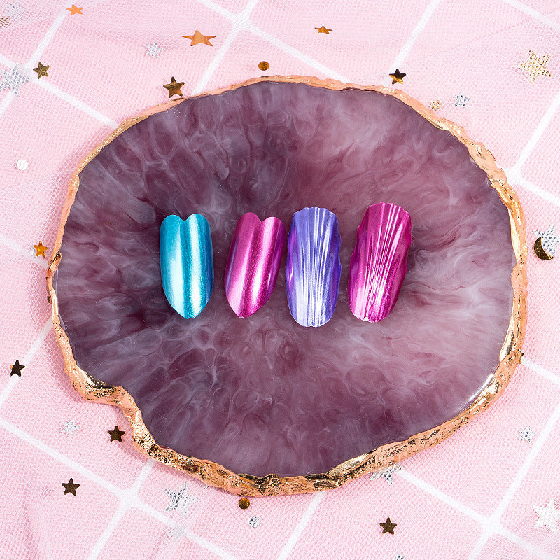 Finger Princess Nail Art Round Palette Nail Art Agate Painted Color Palette Nail Plate Display Board Tool Resin Palette