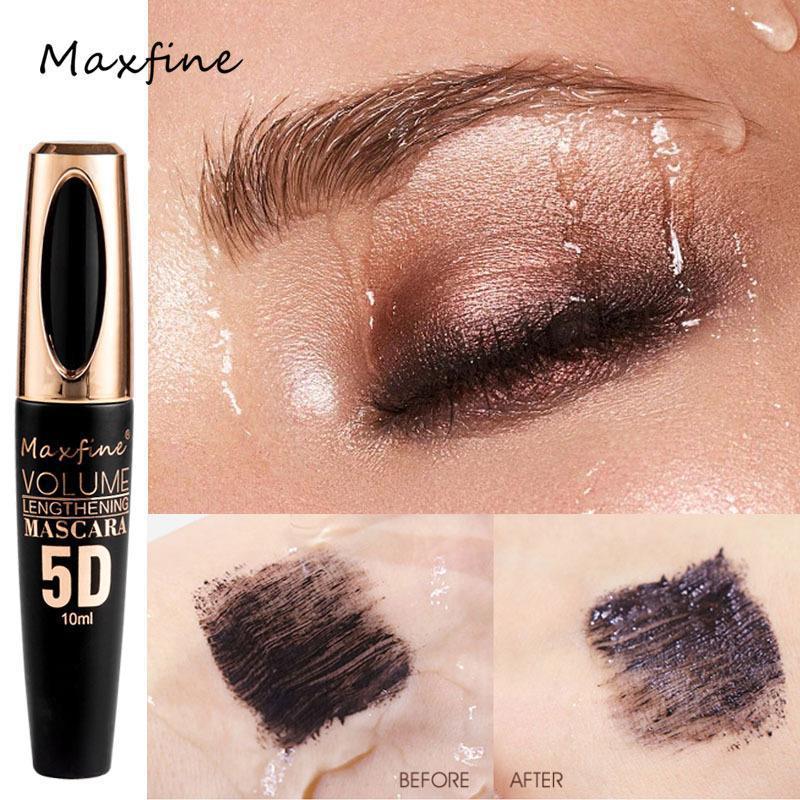 Cross-border makeup MAXFINE 5D mascara set wholesale waterproof and sweat-proof non-smudged lengthening primer in multiple colors