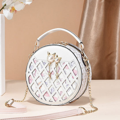 2024 autumn and winter bags for women new casual mobile phone bags crossbody small round bags for women trendy fashion sweet chain bags 