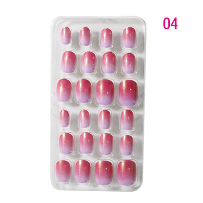 Zhifei nail art 24 pieces bagged wearable wearable nail pieces finished nail art children's nail art finished nail pieces