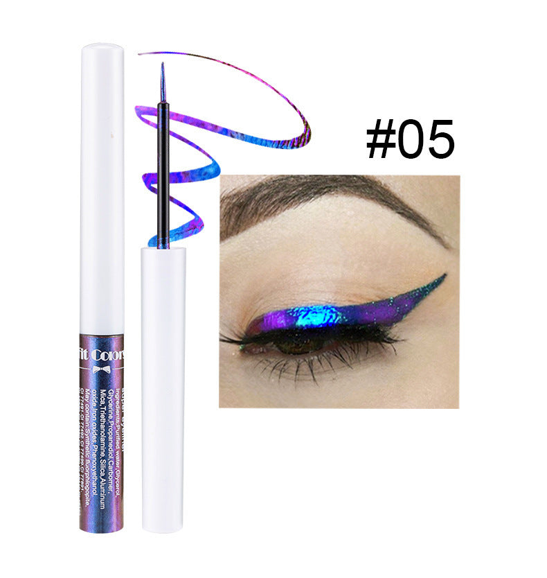 Fit Colors Optical Chameleon Eyeliner Light-changing Color Stage Makeup Slim Pearlescent Eyeliner Cross-border