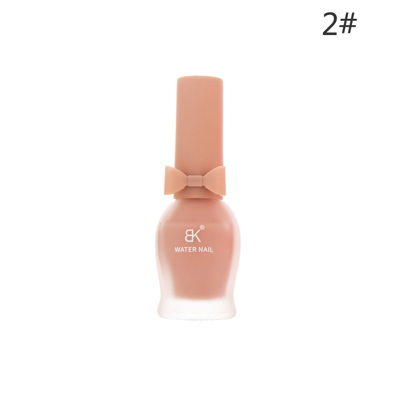 BK bow 30 colors matte matte whitening 7 days water-based nail polish no baking no odor can not be peeled wholesale