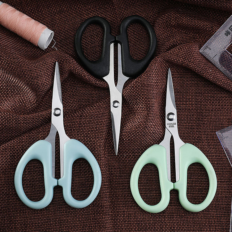 YJ-004 stainless steel student scissors No. 3 stationery office scissors handmade household paper cutting small scissors thread scissors