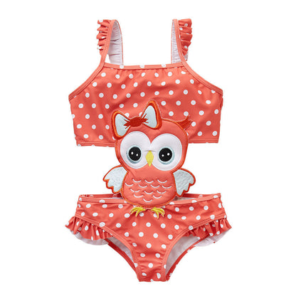 Children's swimsuit summer 2024 new arrivals for big kids and small kids whale cute baby cartoon girls one-piece swimsuit