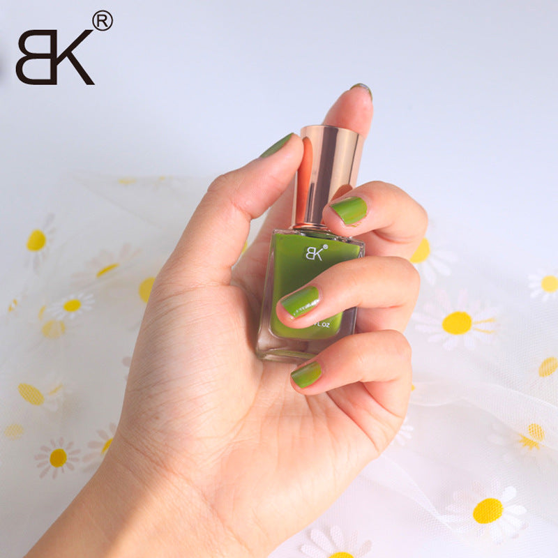 bk summer new style net red 36 colors fashion oily nail polish can not be peeled off without baking long-lasting not easy to fall off white wholesale