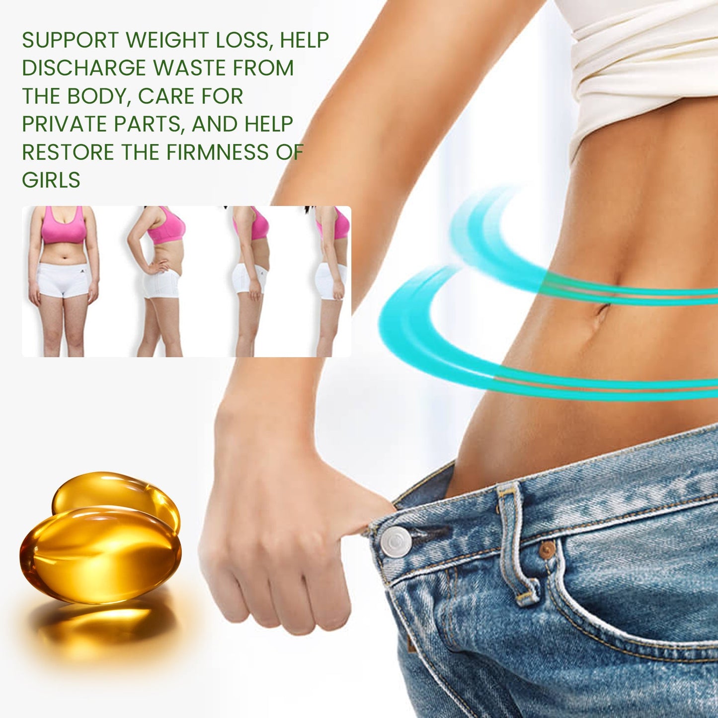 South Moon slimming capsules body shaping and firming skin big belly fat bye fat body care capsules 