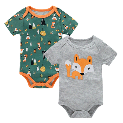 Baby 2-piece triangle romper 2024 new infant and toddler short-sleeved casual baby jumpsuit newborn clothes