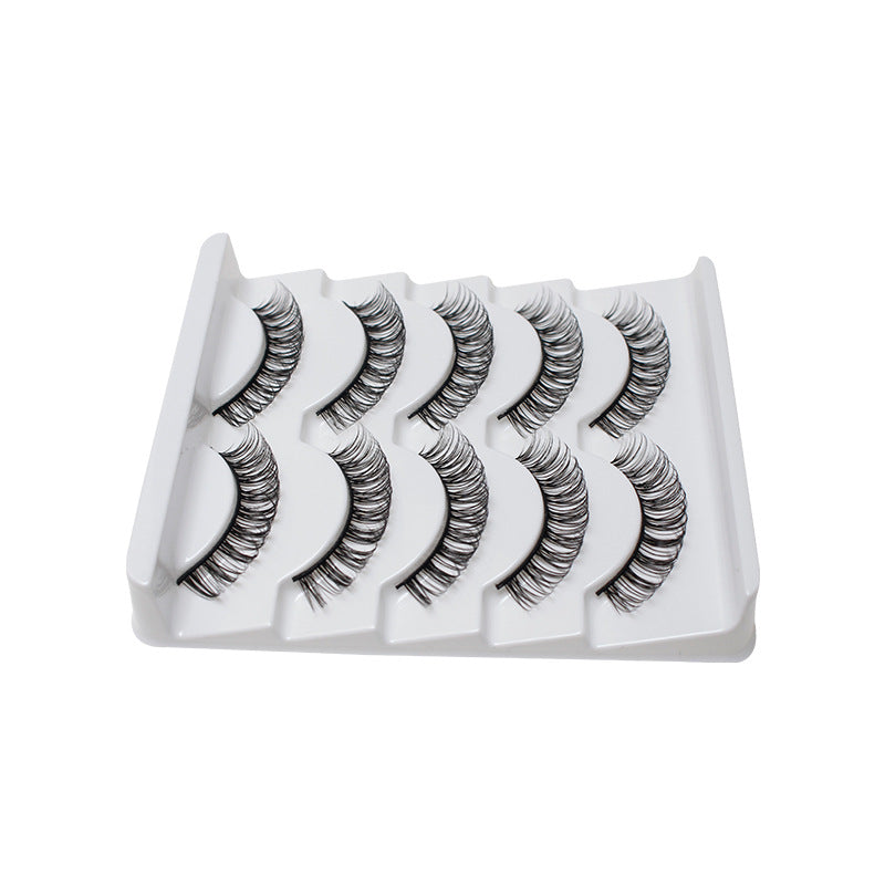 DINGSEN false eyelashes factory cross-border stable supply 5 pairs of eyelashes set Russian curvature DD curl eyelashes