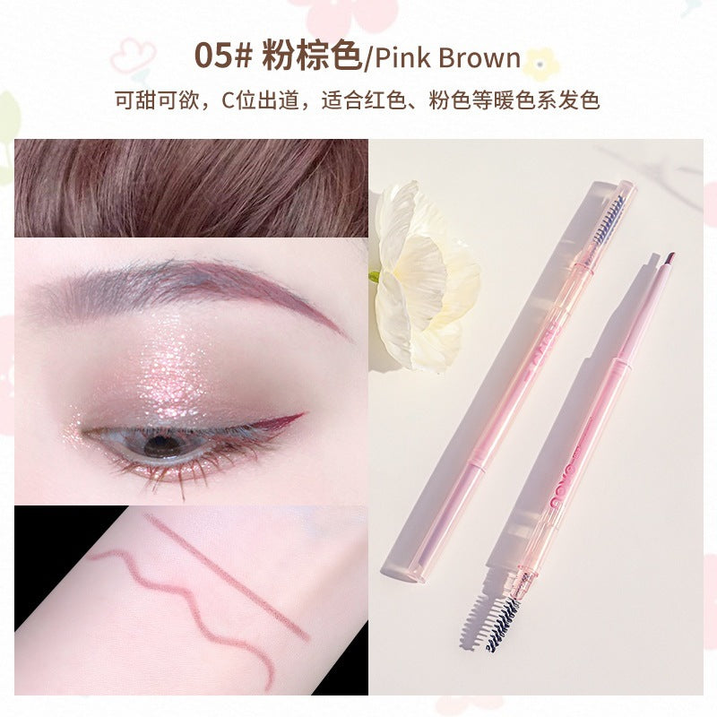 NOVO small oval double-head eyebrow pencil with eyebrow brush natural color lasting machete extremely fine waterproof and sweat-proof fine wholesale