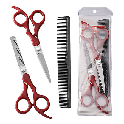 Children's stainless steel hairdressing special pet scissors full set of tooth scissors flat scissors hairdressing tools barber scissors set