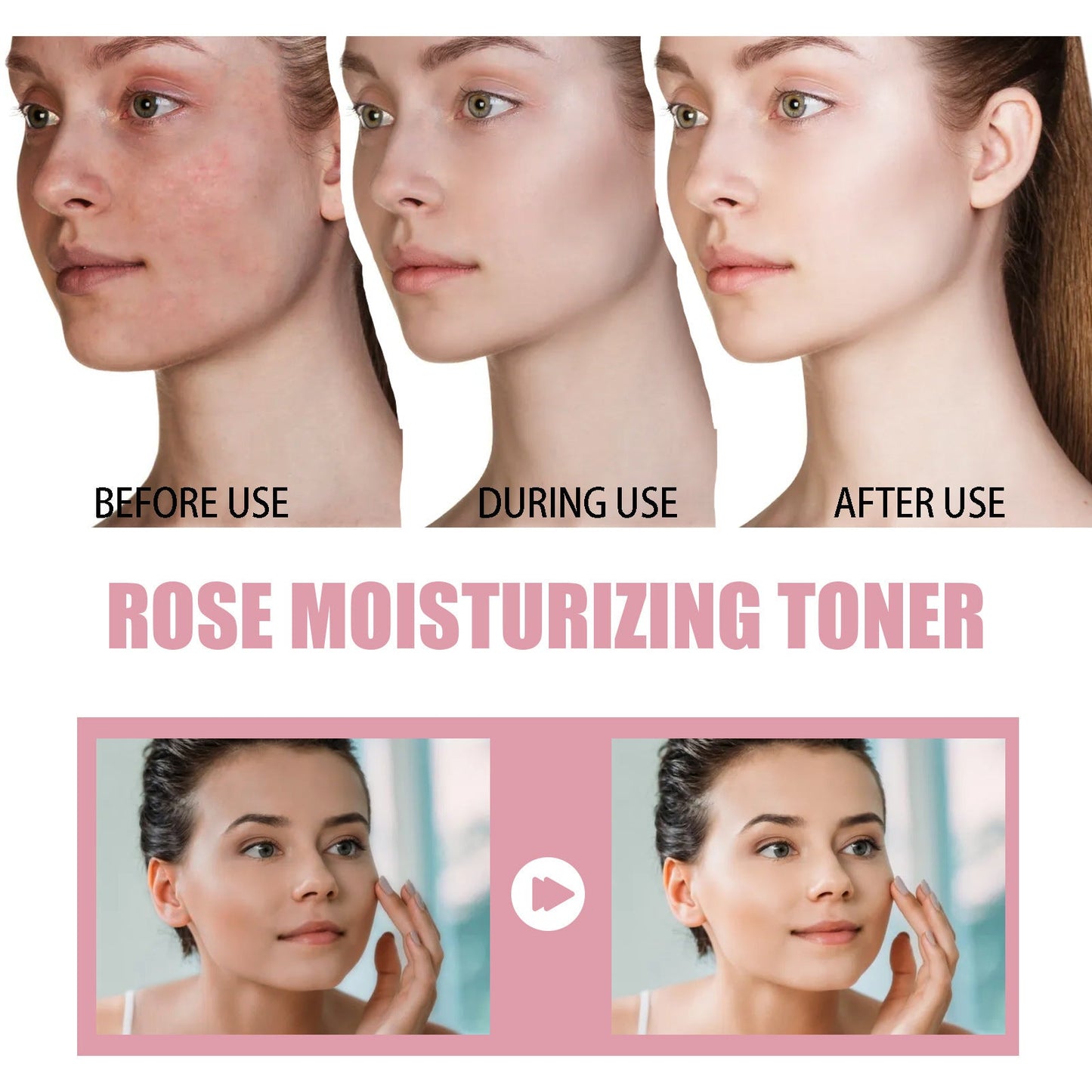 Hoygi Rose Water Moisturizing Spray improves dry and rough skin, deeply hydrates and shrinks pores toner 