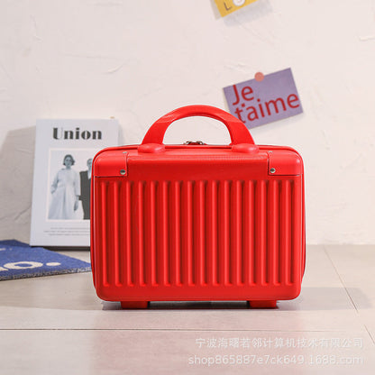 14 inch luggage cosmetic bag suitcase female bridesmaid gift small lightweight travel document mini storage box 