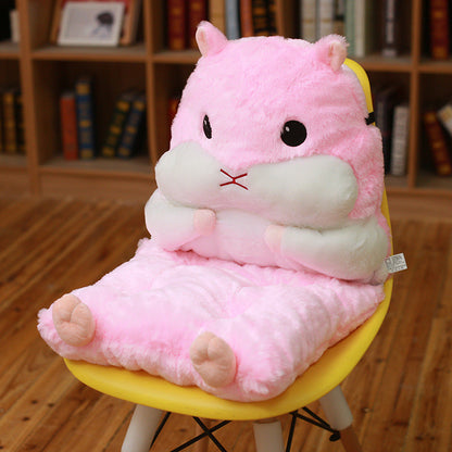 Multifunctional hamster one-piece cushion detachable plush warm waist and hip chair gift girl cushion