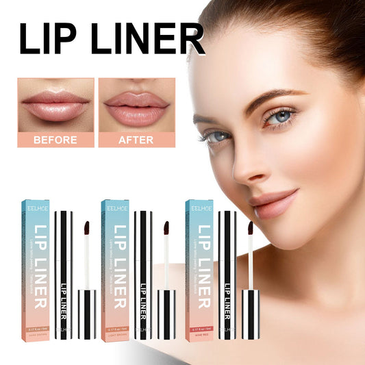 EELHOE peelable lip liner outlines lip shape and lip color waterproof and non-smudged peelable lip liner lip brush 