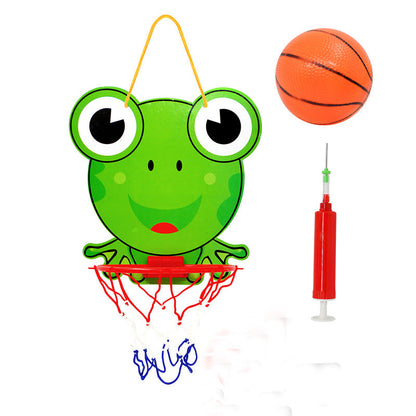 Children's hanging cartoon basketball stand frog/tiger ball stand 2 indoor and outdoor basketball board sports toys