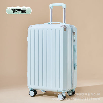 24 inch student pressure-resistant trolley case suitcase with USB charging port travel case manufacturer wholesale metal corner password box 