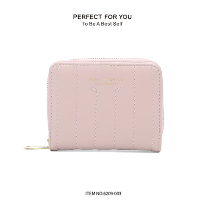 foreveryoung short PU soft leather wallet ladies two-fold zipper simple card holder high-end short wallet wholesale 