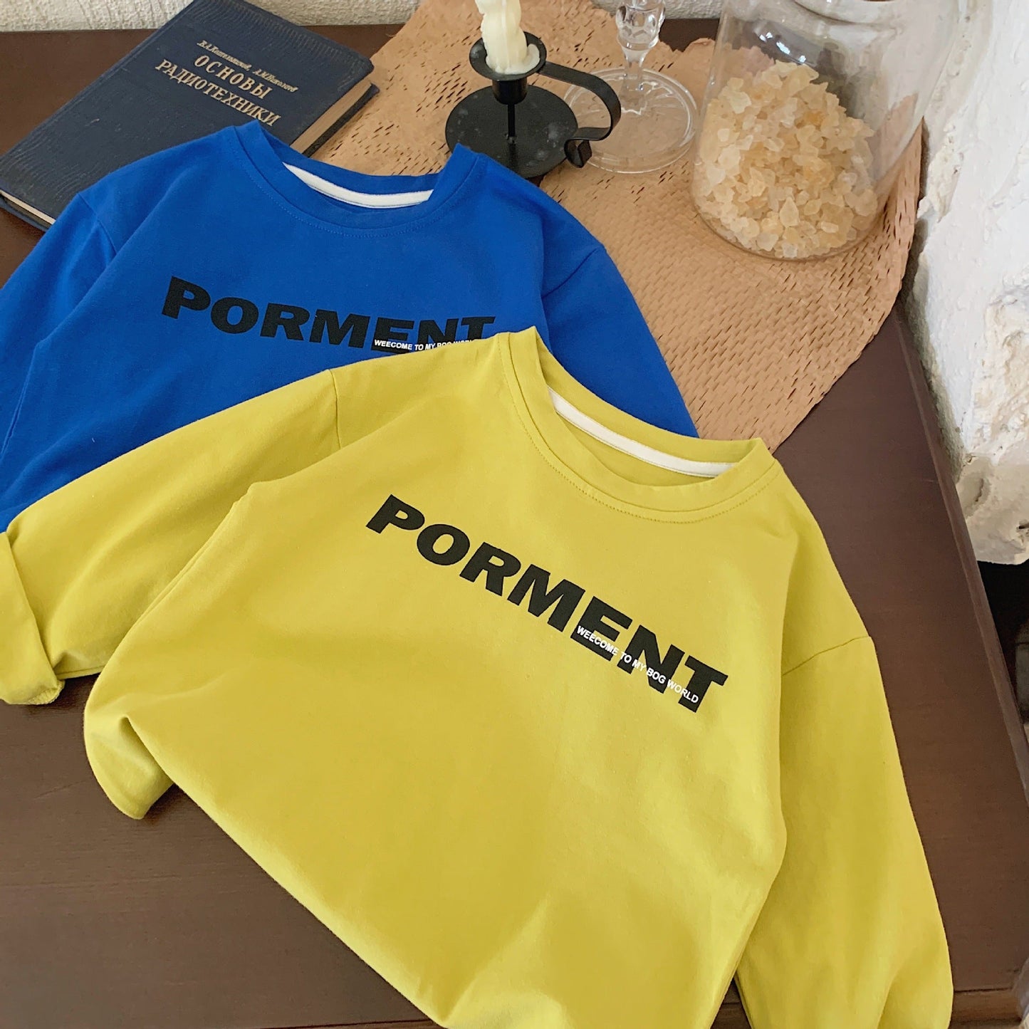 Children's T-shirt 2024 Bangcheng Spring Boy Korean Letter Cool Long Sleeve Bottom Shirt Loose Top F0374