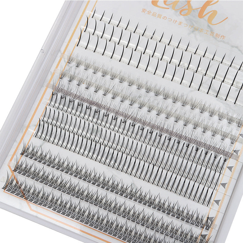 Dingsen false eyelashes factory cross-border large capacity mixed set grafted eyelashes segmented fishtail fairy A hair