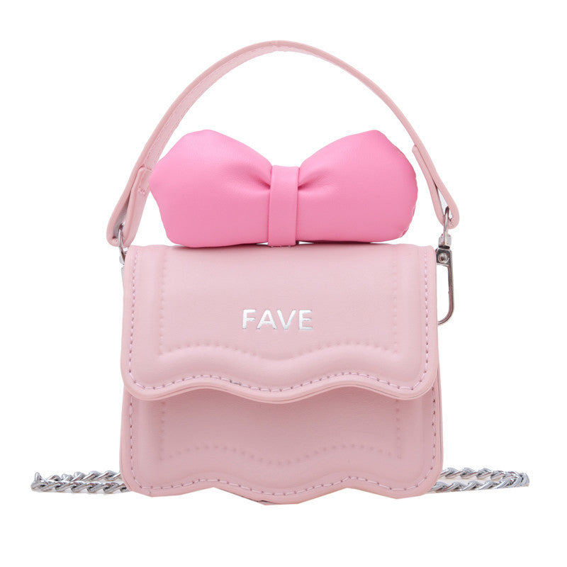 New style children's mini square bag female personality bow handbag fashion parent-child lipstick messenger bag wholesale 