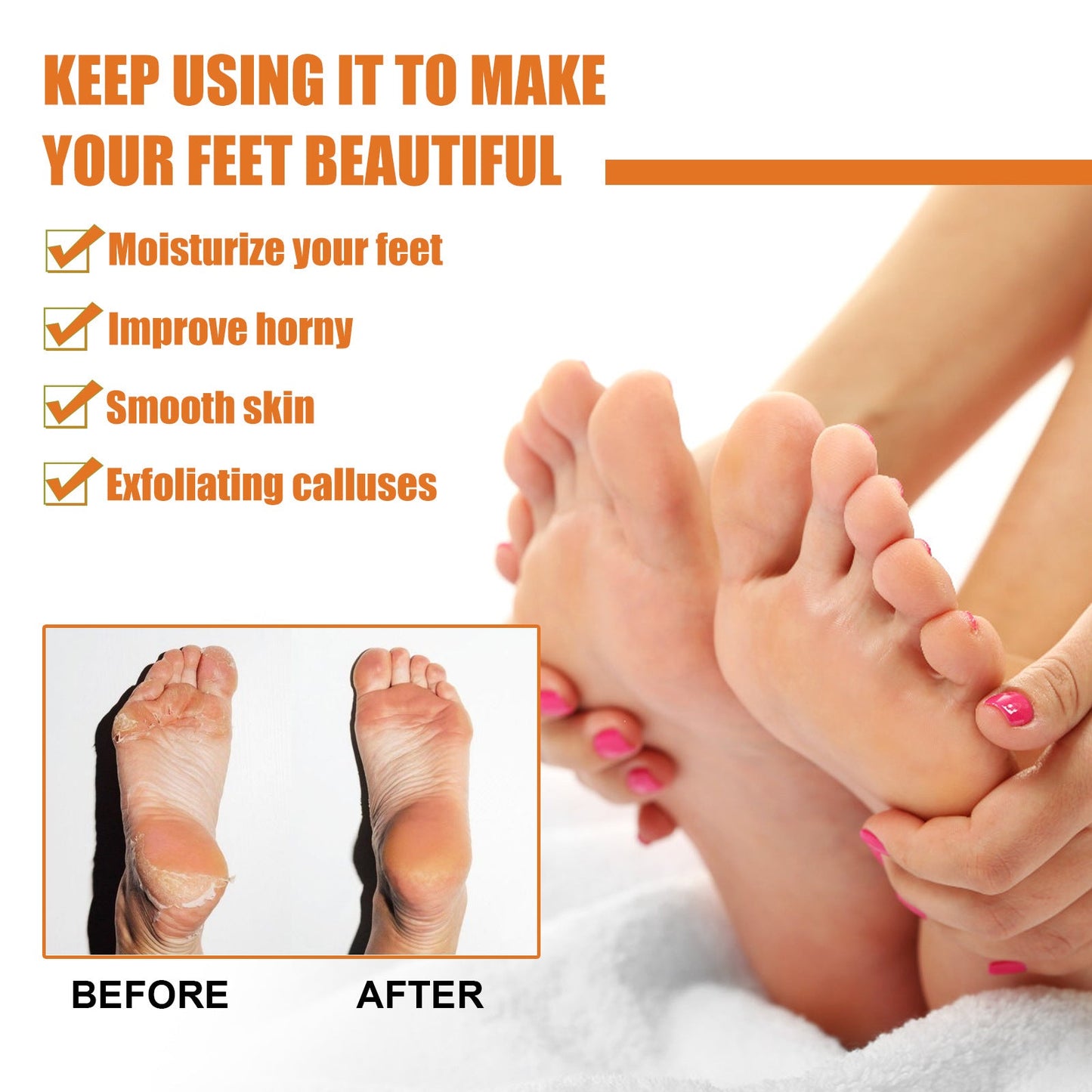 South Moon foot exfoliating spray, ស្បែកដែលងាប់, ប្រេះ, ផ្តល់សំណើម, សម្អាត, ជួសជុល, បំបាត់ស្នាមគ្រើម 