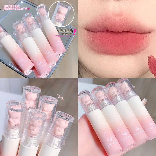 Gege bear velvet mist lip glaze velvet matte matte easy to apply color whitening non-drying lip mud