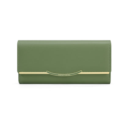 forever young bag women's wallet pu long fashion tri-fold clutch bag cross-border simple coin purse 