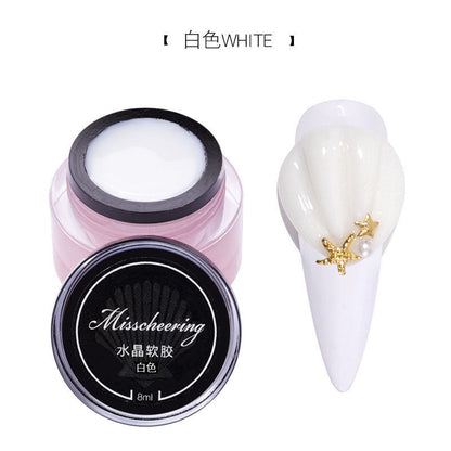 Nail art solid carving glue 3D three-dimensional mud soft glue carving model nail art PVC pinching glue solid gel