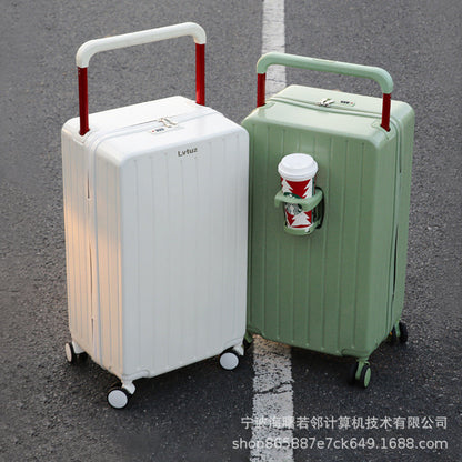 2024 new style center wide trolley suitcase for women large capacity password travel suitcase universal wheel net celebrity trolley case