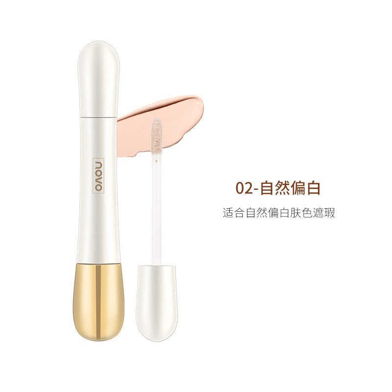 NOVO double-headed concealer stick with multiple effects, three-dimensional, light and non-stuffy acne concealer pen, with contouring and brightening