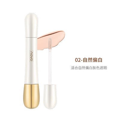 NOVO double-ended concealer stick សម្រាប់សម្អាត និងធ្វើឱ្យស្បែកស្រស់ស្អាត ច្រើនបែប បែបផែនបីវិមាត្រ ពន្លឺ និងគ្មានមុន រួមផ្សំជាមួយការផាត់មុខ និងធ្វើឱ្យភ្លឺ